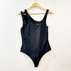Revolve H:ours Asymtrical Tank‎ Double Strap Bodysuit Size Medium Black NWT